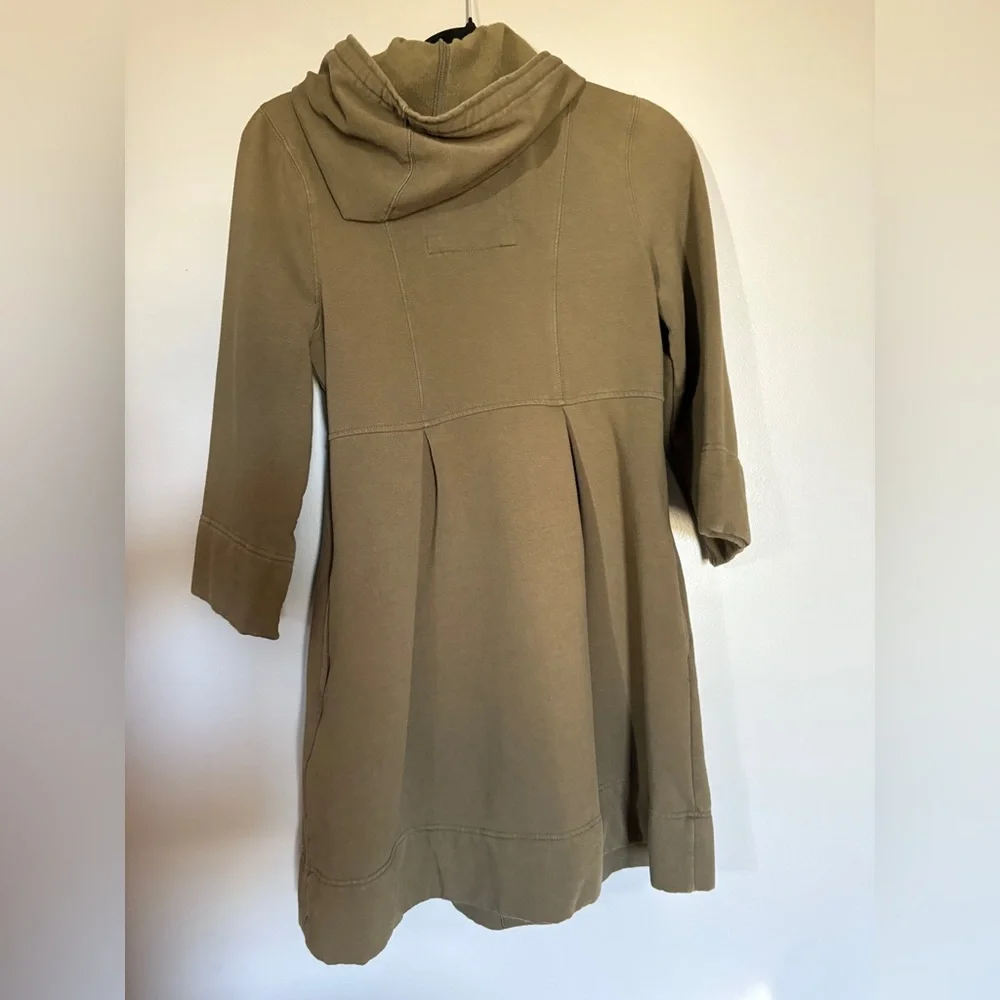 Old Navy Kids Olive Green Hooded Pea Coat